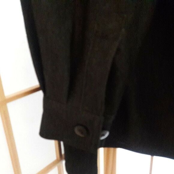 Allison Daley Floral Denim Blue Jean Shirt  Sz L - Picture 6 of 7